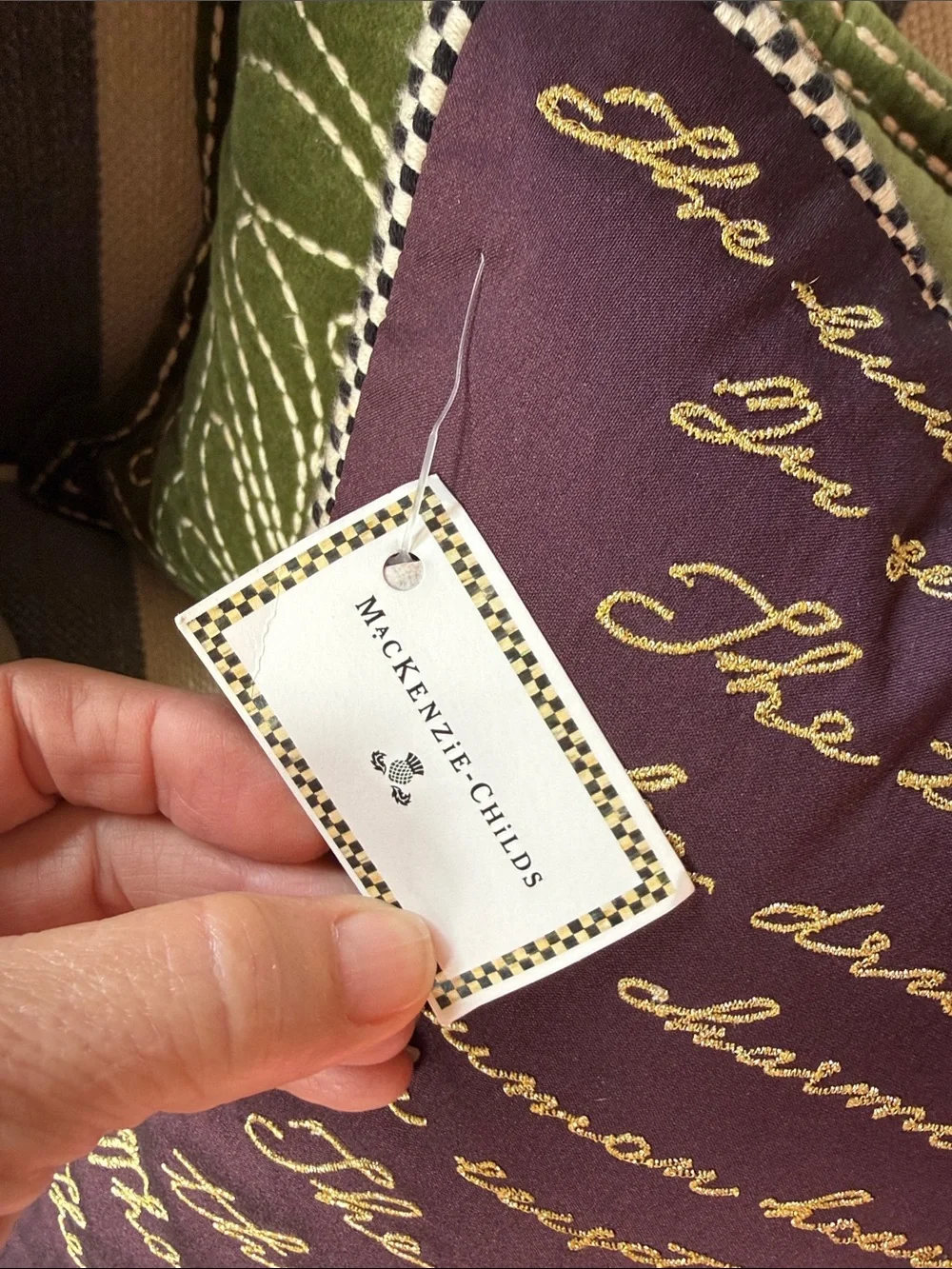 MacKenzie Child’s pillow - Picture 4 of 4